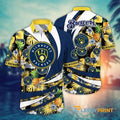 Milwaukee Brewers Logo Tropical Fruilts MLB Hawaiian Shirt