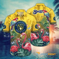 Milwaukee Brewers MLB Flamingo Parrot Monstera Summer Hawaiian Shirt