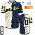 Milwaukee Brewers MLB Personalized Mix Baseball Jersey