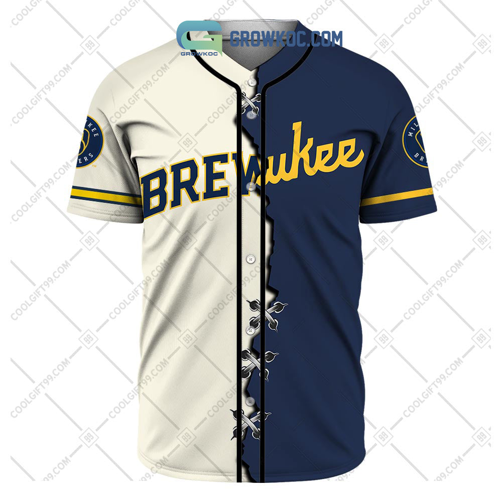 Milwaukee Brewers MLB Personalized Mix Baseball Jersey