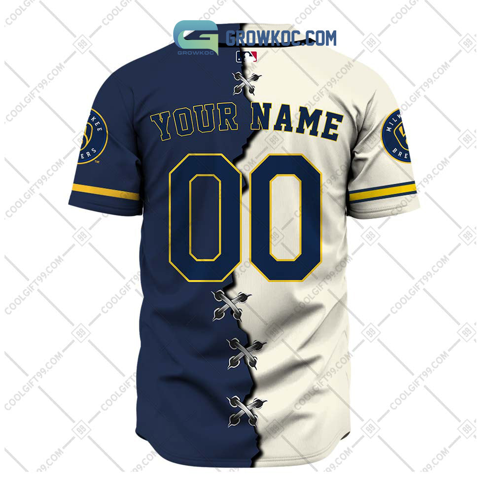 Milwaukee Brewers MLB Personalized Mix Baseball Jersey