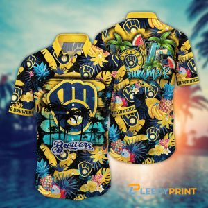 Milwaukee Brewers Summer Tropical Fruits Hawaiian Shirt