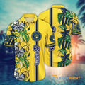 Milwaukee Brewers Tropical Floral MLB Yellow Hawaiian Shirt