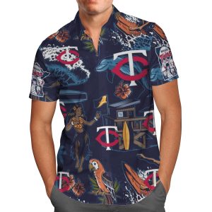 Minnesota Twins Baseball Aloha MLB Hawaiian Shirt, Twins Hawaiian Shirt