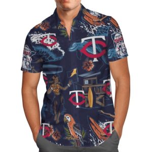 Minnesota Twins MLB Floral Vacation Shirt, Twins Hawaiian Shirt