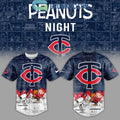 Minnesota Twins Peanuts 75th Anniversary Baseball Jersey