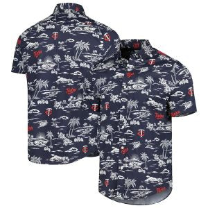 Minnesota Twins Reyn Spooner Kekai Performance Button Up Shirt, Twins Hawaiian Shirt