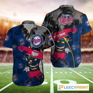 Minnesota Twins Tropical Trendy Custom Hawaiian Shirt, Twins Hawaiian Shirt