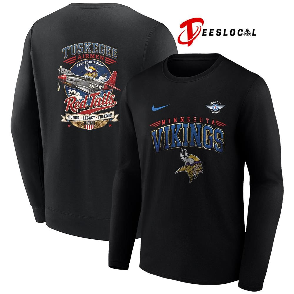 Minnesota Vikings Tuskegee Airmen Red Tails honor legacy freedom shirt