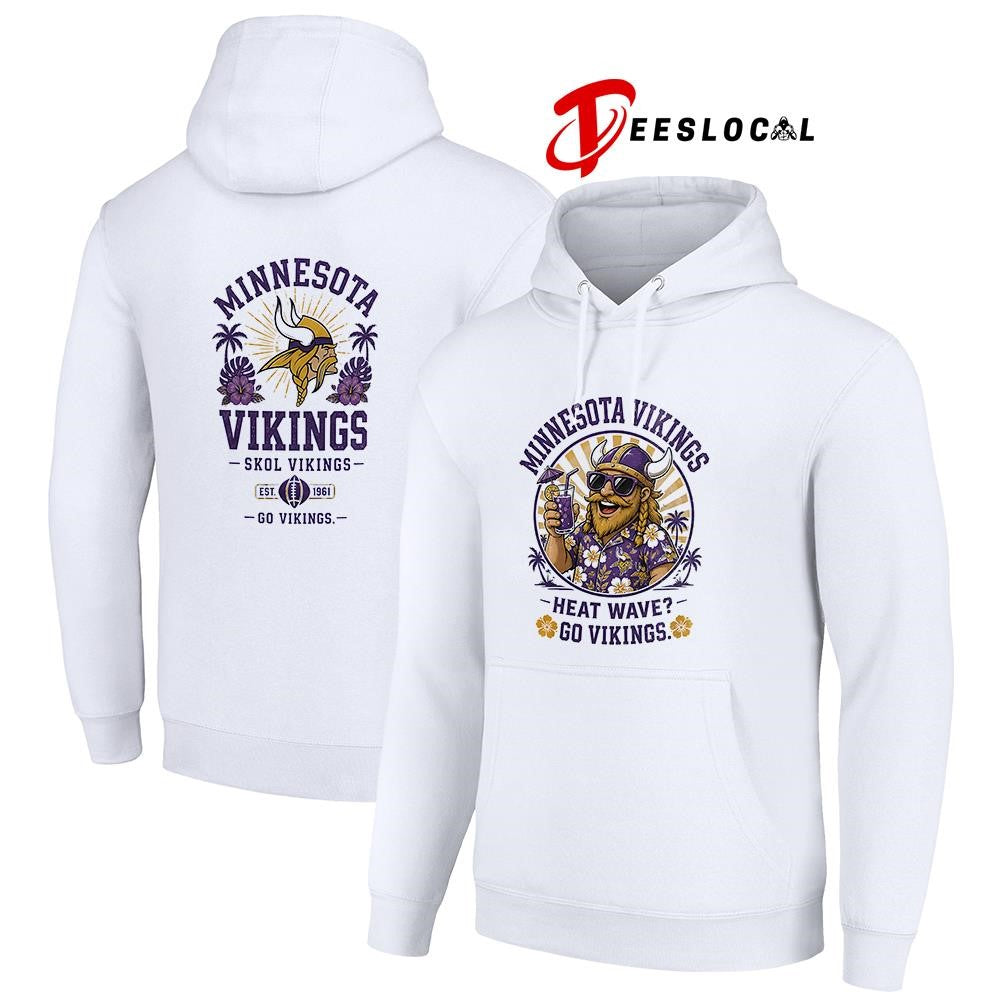 Minnesota Vikings heat wave beach vibes mascot shirt