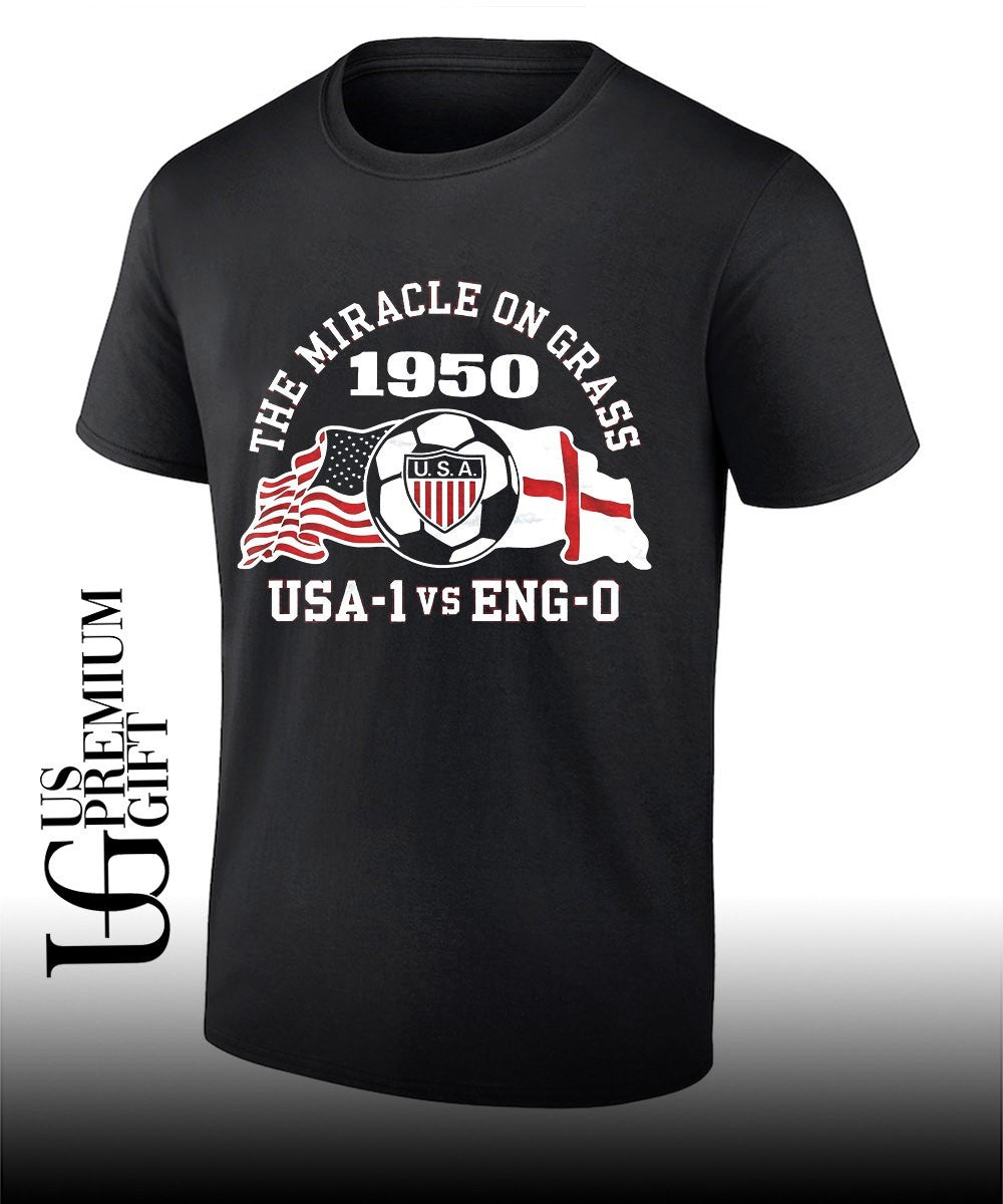 Miracle on Grass 1950 USA-1 vs ENG-0 flag shirt