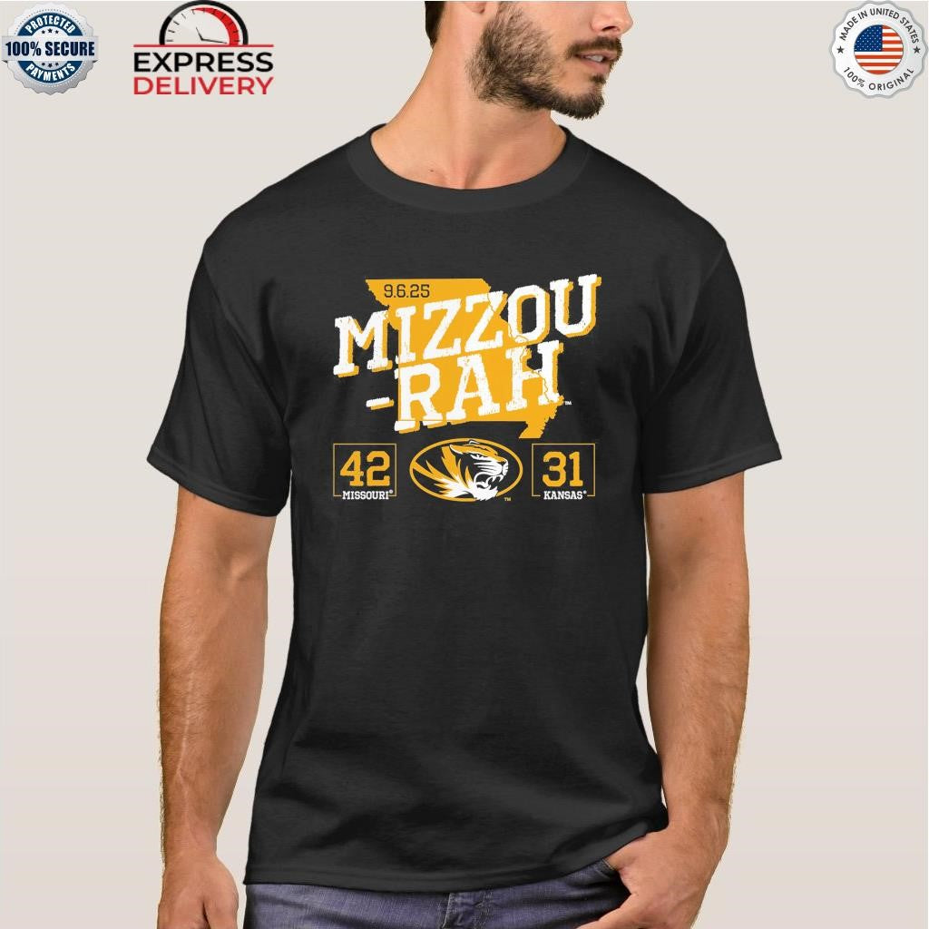 Missouri Tigers vs. Kansas Jayhawks 2025 Score Shirt