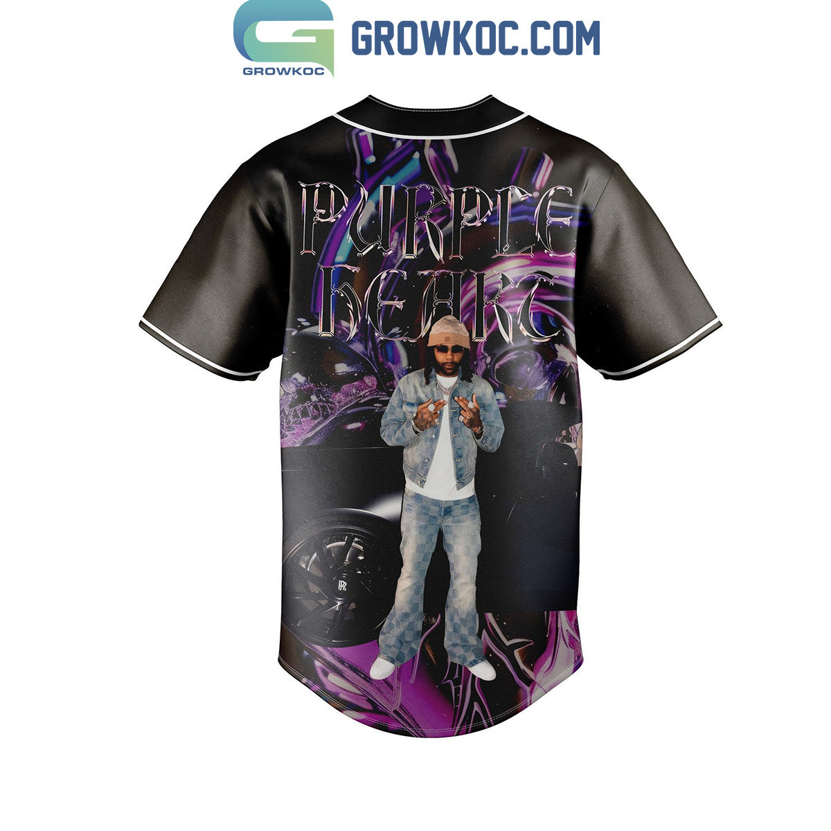 Money Man Purple Heart Fan Tour 2024 Personalized Baseball Jersey
