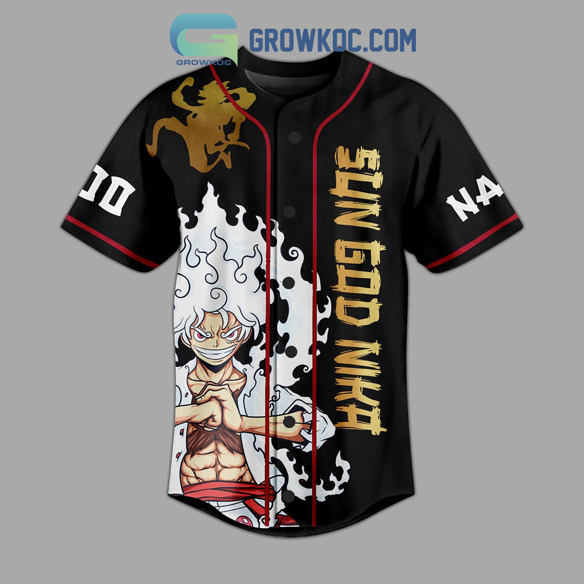 Monkey D Luffy Sun God Nika Personalized Baseball Jersey