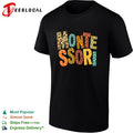 Montessori leopard print text shirt