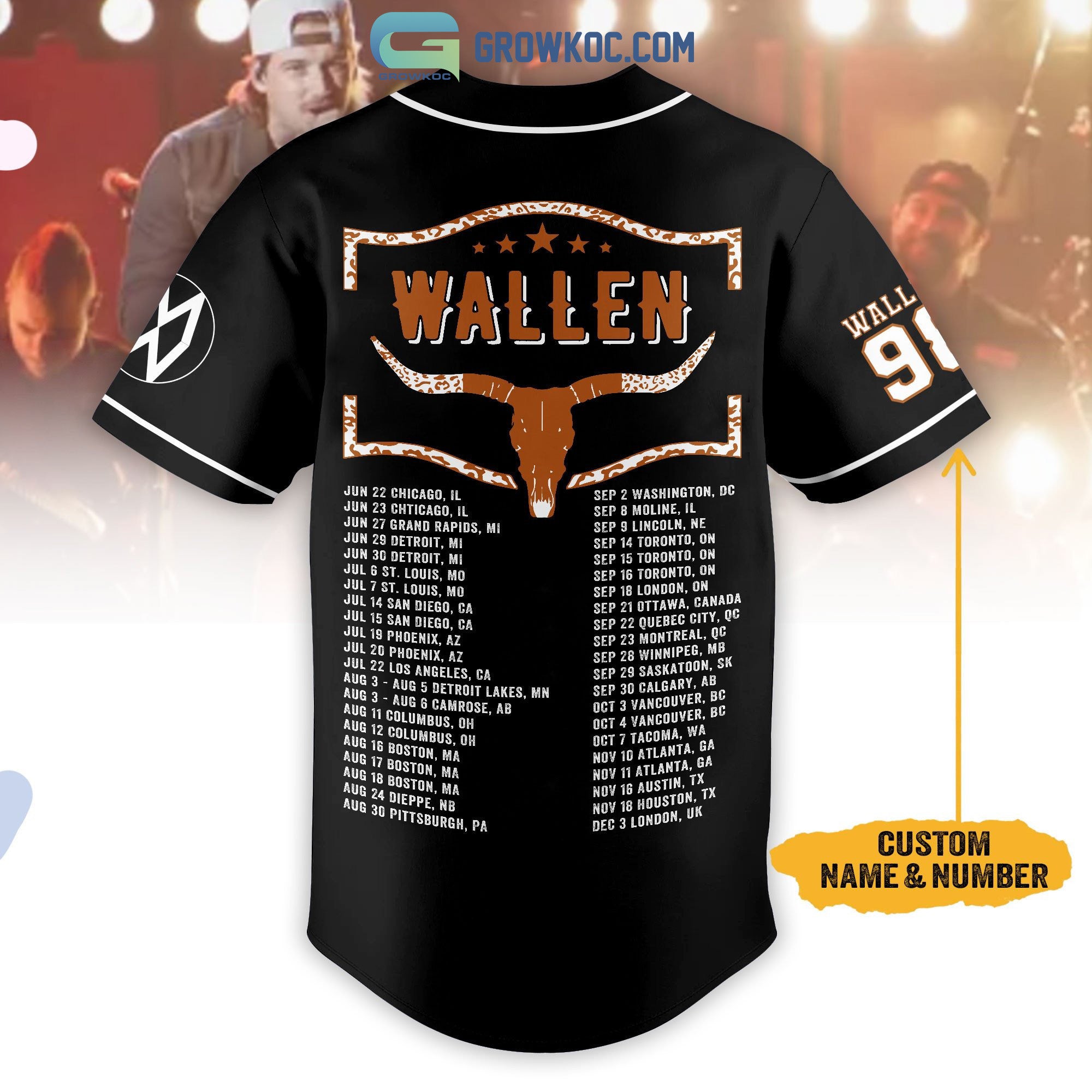 Morgan Wallen Good Girls Gone Missin Personalized Baseball Jersey