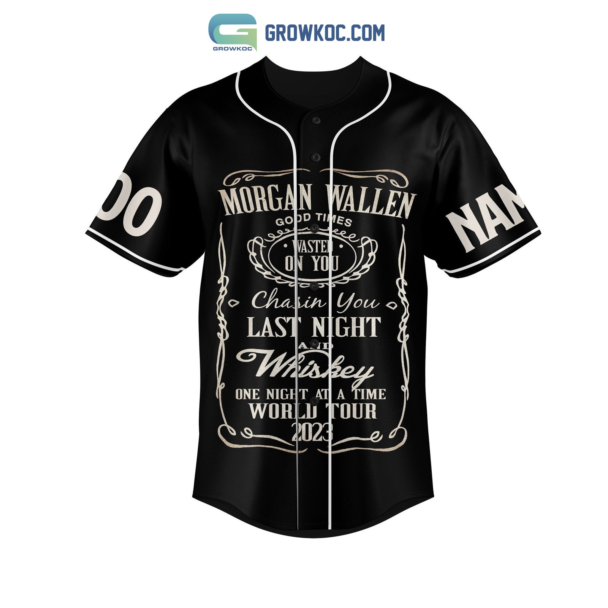 Morgan Wallen Last Night We Let The Liquor Talk World Tour 2023 Personalized Baseball Jersey
