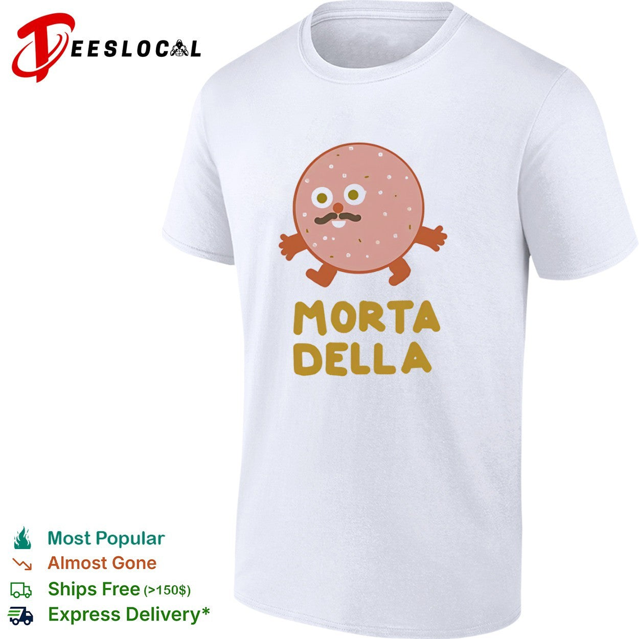 Mortadella Food Cartoon Character Salami Meat shirt