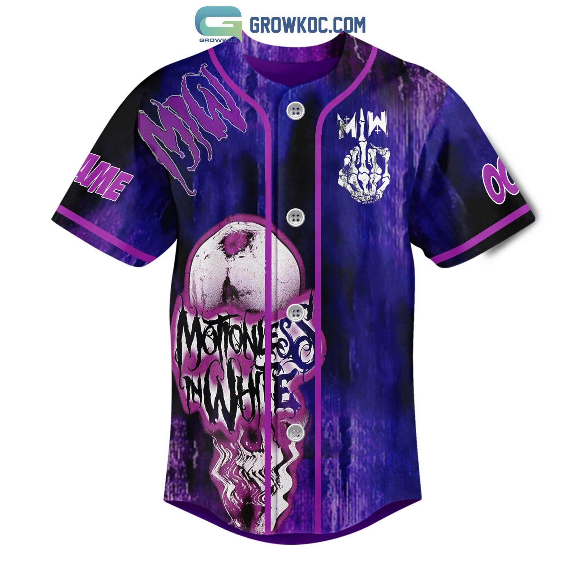 Motionless In White Leaving My Past To The Grave Personalized Baseball Jersey