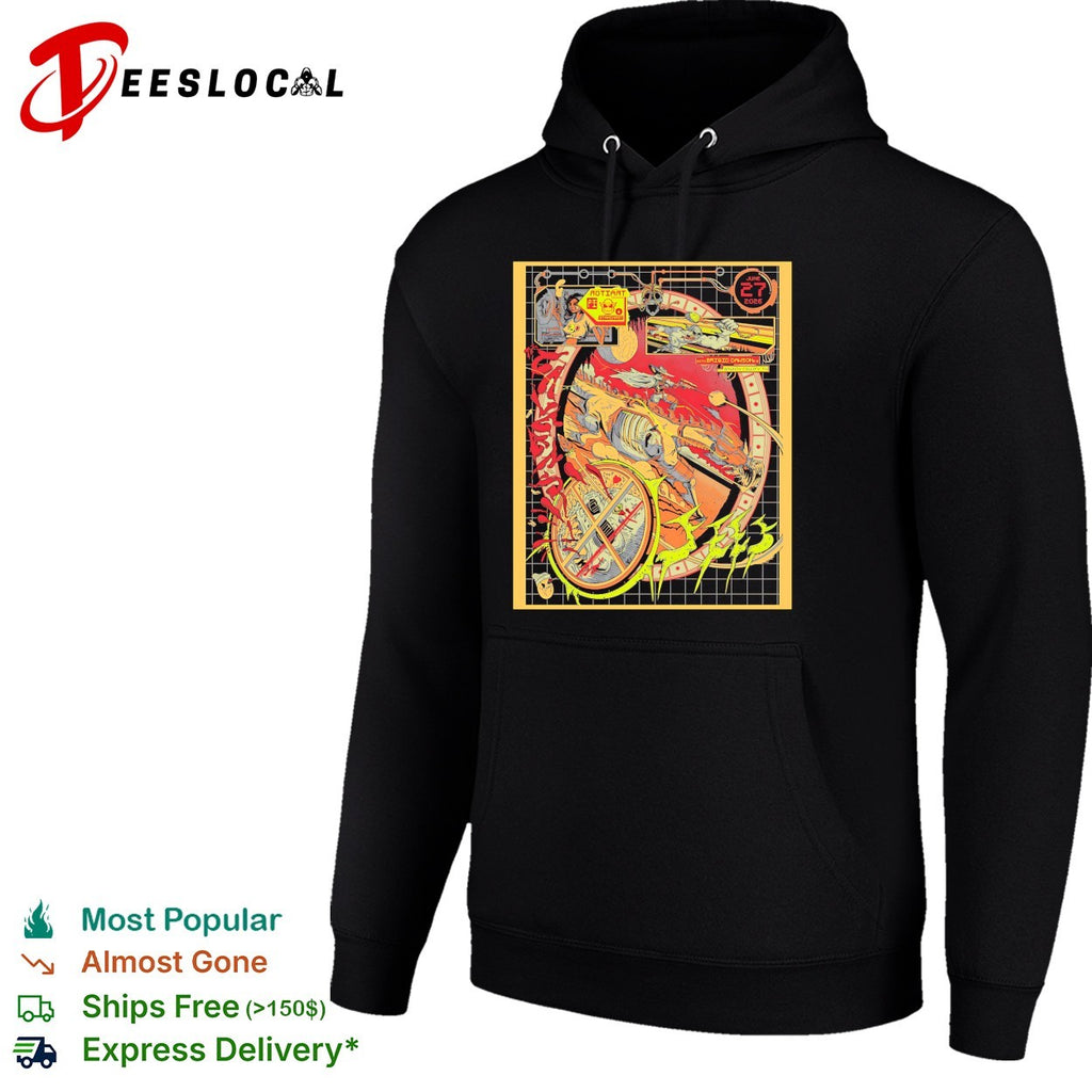 Motorcycle skeleton psychedelic poster shirt