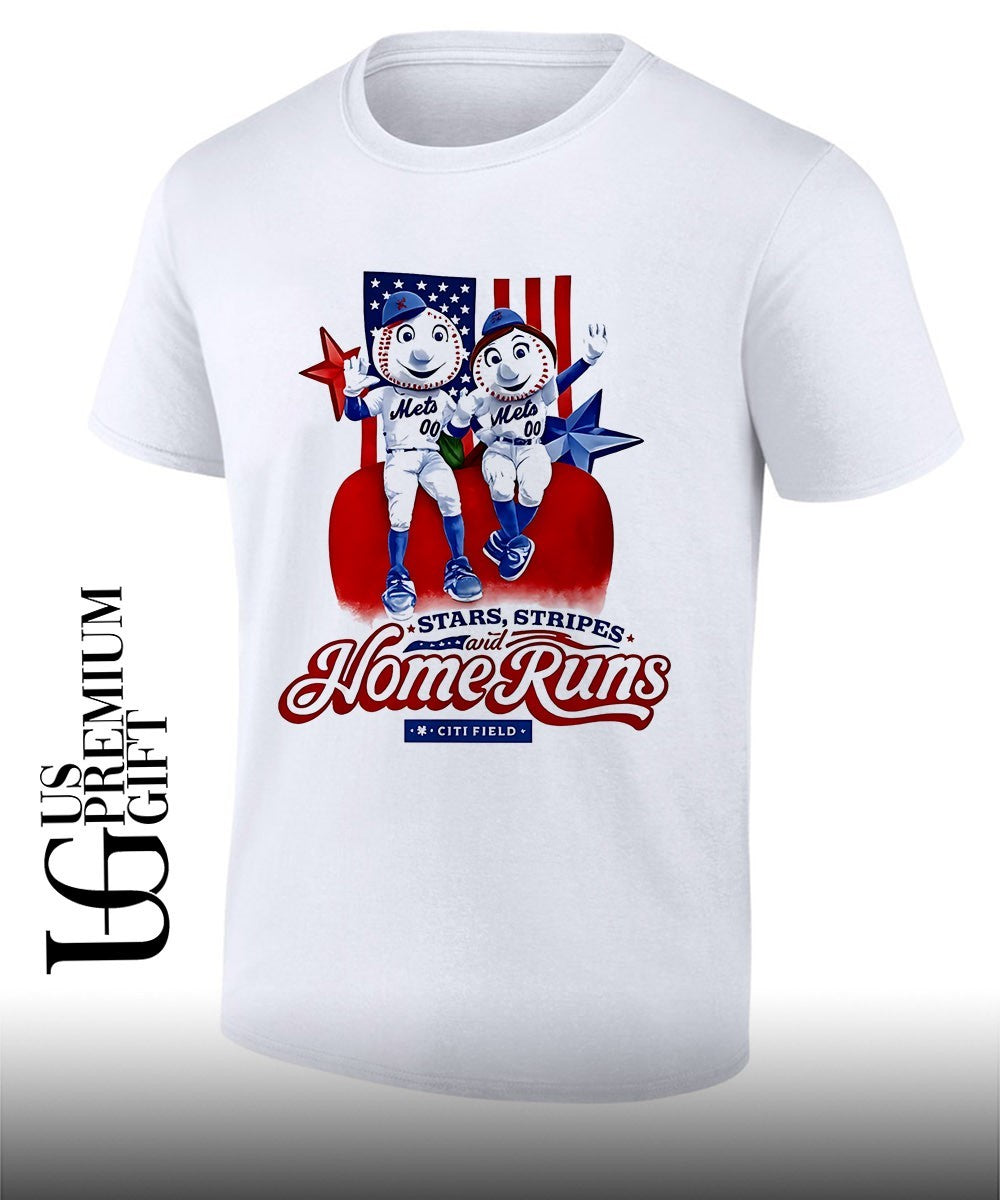 Mr. and Mrs. Met New York Mets Stars Stripes and Home Runs Citi Field shirt
