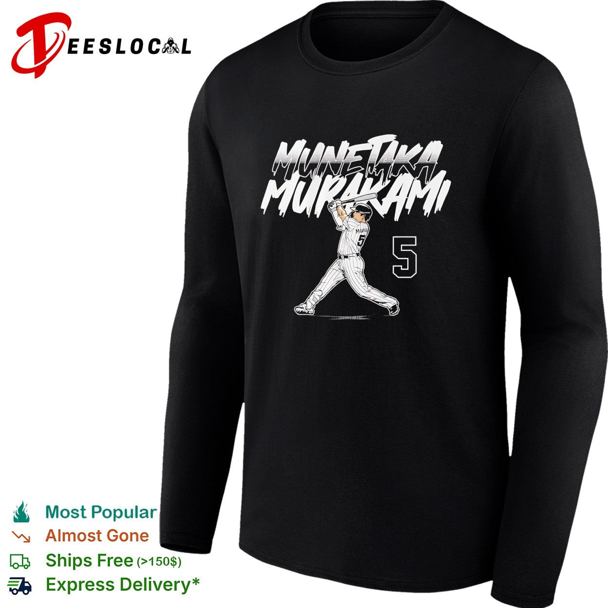 Munetaka Murakami number 5 Chicago White Sox Slugger Swing Number shirt