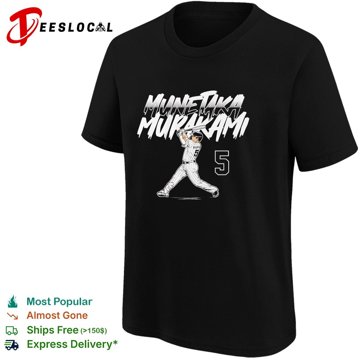 Munetaka Murakami number 5 Chicago White Sox Slugger Swing Number shirt