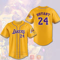 FASHION NBA Los Angeles Lakers Kobe Bryant 24 Baseball Jerseys Botton Shirt