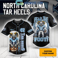 NC Tar Heels Halloween Fear The Foot Football 2024 Personalized Baseball Jersey