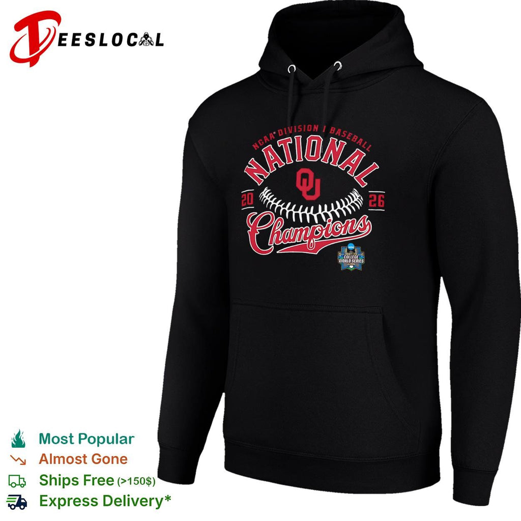 NCAA Division I Baseball Oklahoma Sooners 2026 National Champions College World shirt