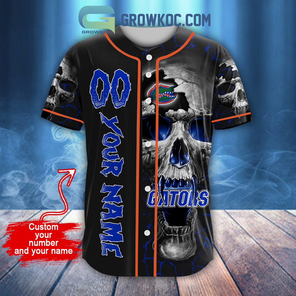 NCAA Florida Gators Personalized Skull Design Baseball Jersey