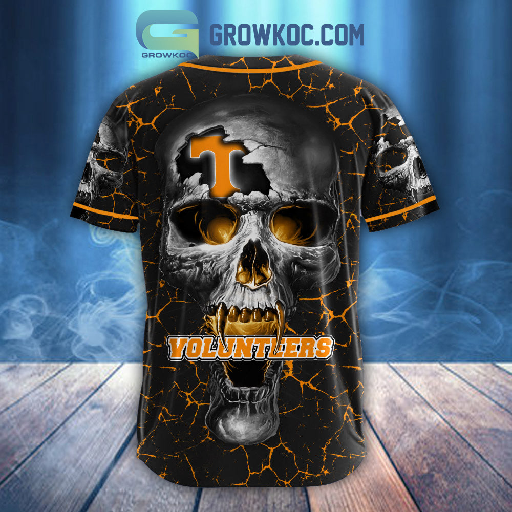 NCAA Tennessee Volunteers Personalized Skull Design Baseball Jersey