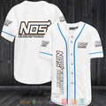 NOS Energy Drinks white Baseball shirt