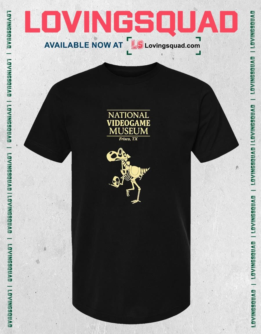 National Videogame Museum Frisco TX Dinosaur Skeleton T-shirt