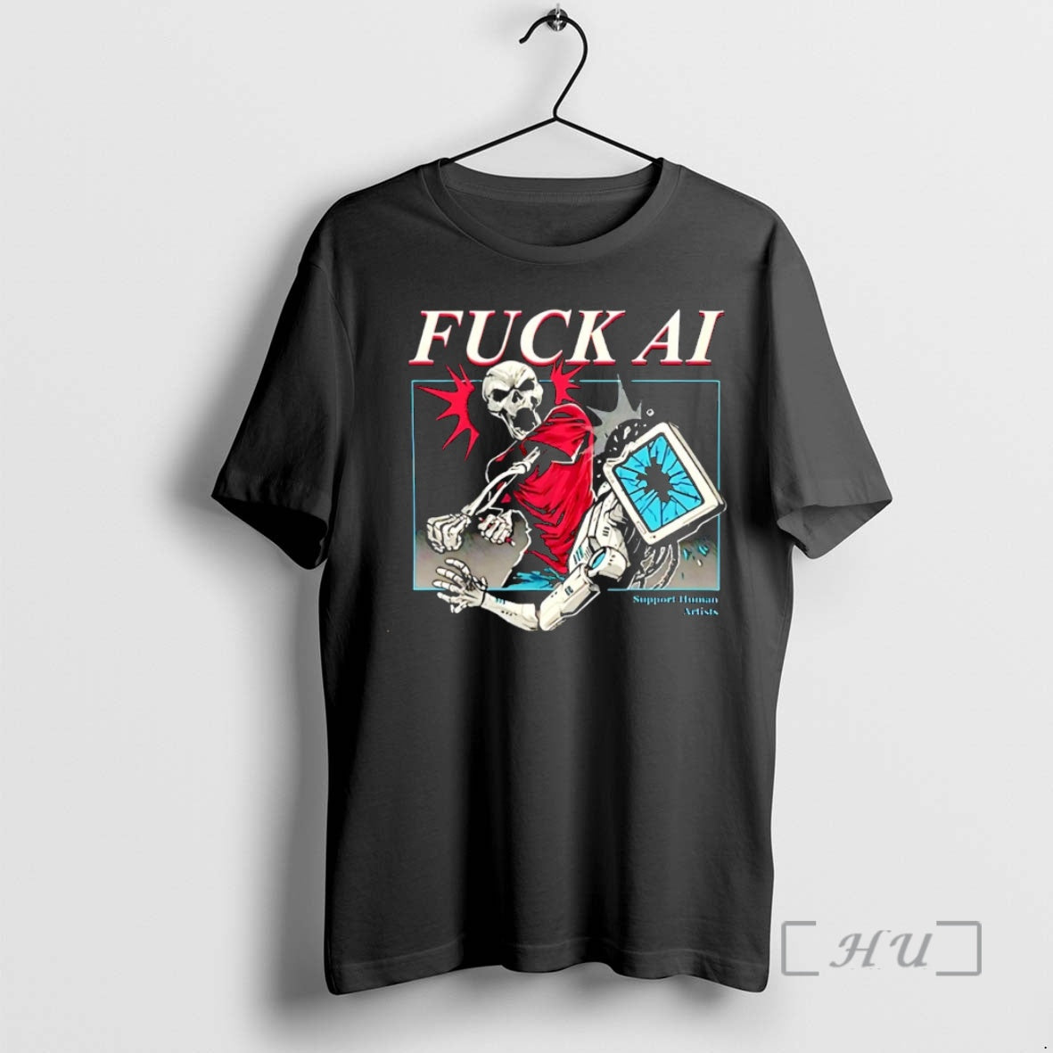 New Fuck Ai Support Human Artists Christmas T-Shirts, Hoodie, Sweatshirt | InkRitualCo.com
