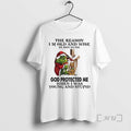 New Grinch Santa Cross The Reason Im Old And Wise Is Because God Protected Me T-Shirts, Hoodie, Sweatshirt | InkRitualCo.com