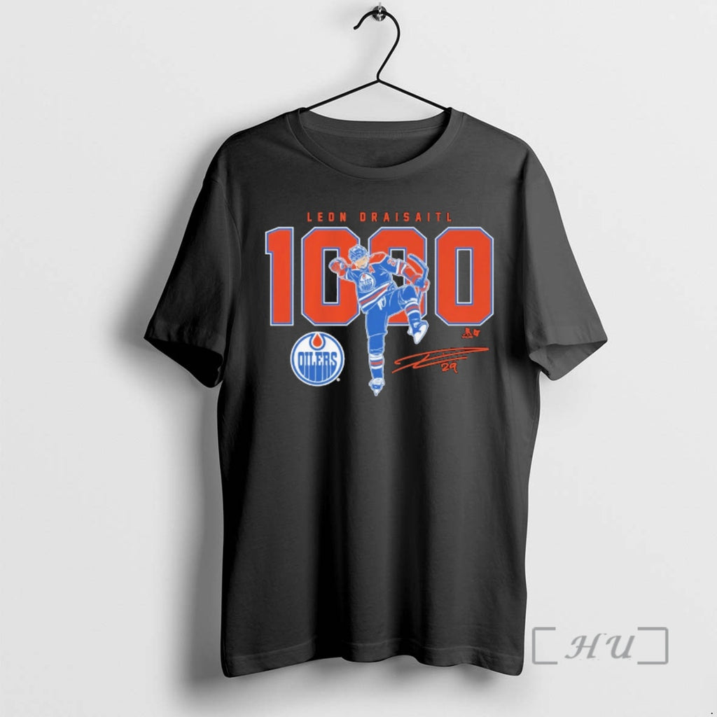 New Leon Draisaitl 1000 Career Points Milestone Edmonton Oilers Signature T-Shirts, Hoodie, Sweatshirt | InkRitualCo.com