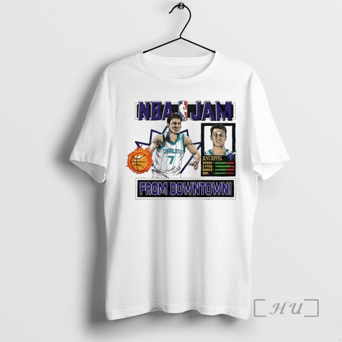 New Nba Jam Charlotte Hornets Kon Knueppel From Downtown Circle T-Shirts, Hoodie, Sweatshirt | InkRitualCo.com