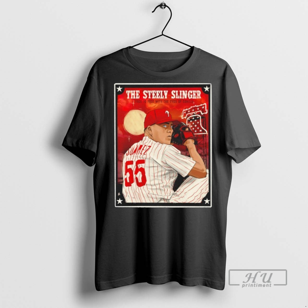 New Phillies Ranger Suarez The Steely Slinger Face To Face With The Eyes Of Danger T-Shirts, Hoodie, Sweatshirt