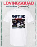 New York Giants Jaxson Dart Football Players Celebrating On Field Photo T-Shirt