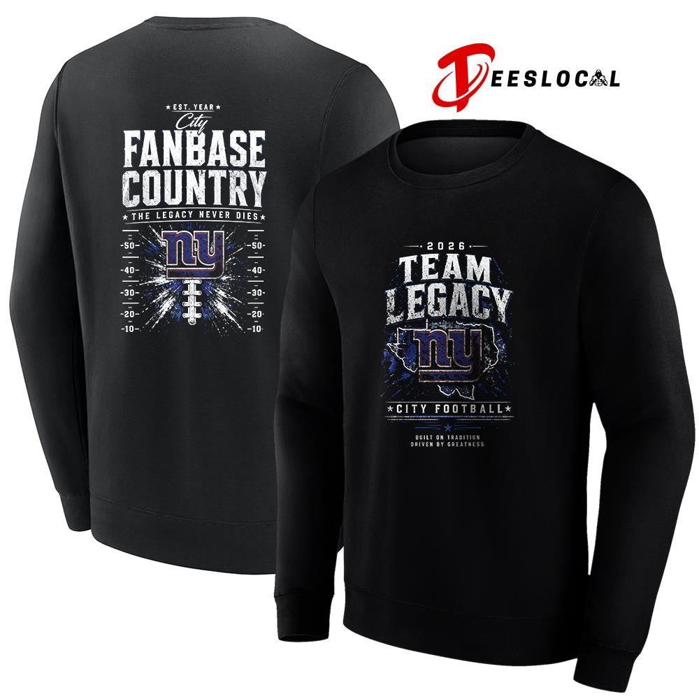 New York Giants team legacy built on tradition driven by greatness city fanbase country shirt