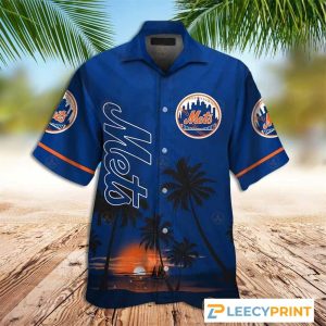 New York Mets Button Up Aloha Best Hawaiian Shirt, Mets Hawaiian Shirt