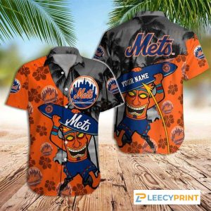 New York Mets Custom Tropical Hawaiian Shirts, Mets Hawaiian Shirt