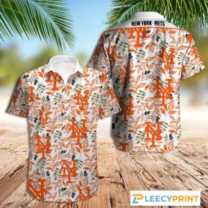 New York Mets Hawaiian Shirt Flower Summer Style, Mets Hawaiian Shirt