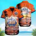 New York Mets MLB Custom Name Hawaiian Shirt, Mets Hawaiian Shirt