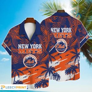 New York Mets Major League Baseball 3D Print Hawaiian Shirt, New York Mets Hawaiian Shirt