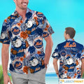 New York Mets Tropical Floral Custom Name Aloha Hawaiian Shirt