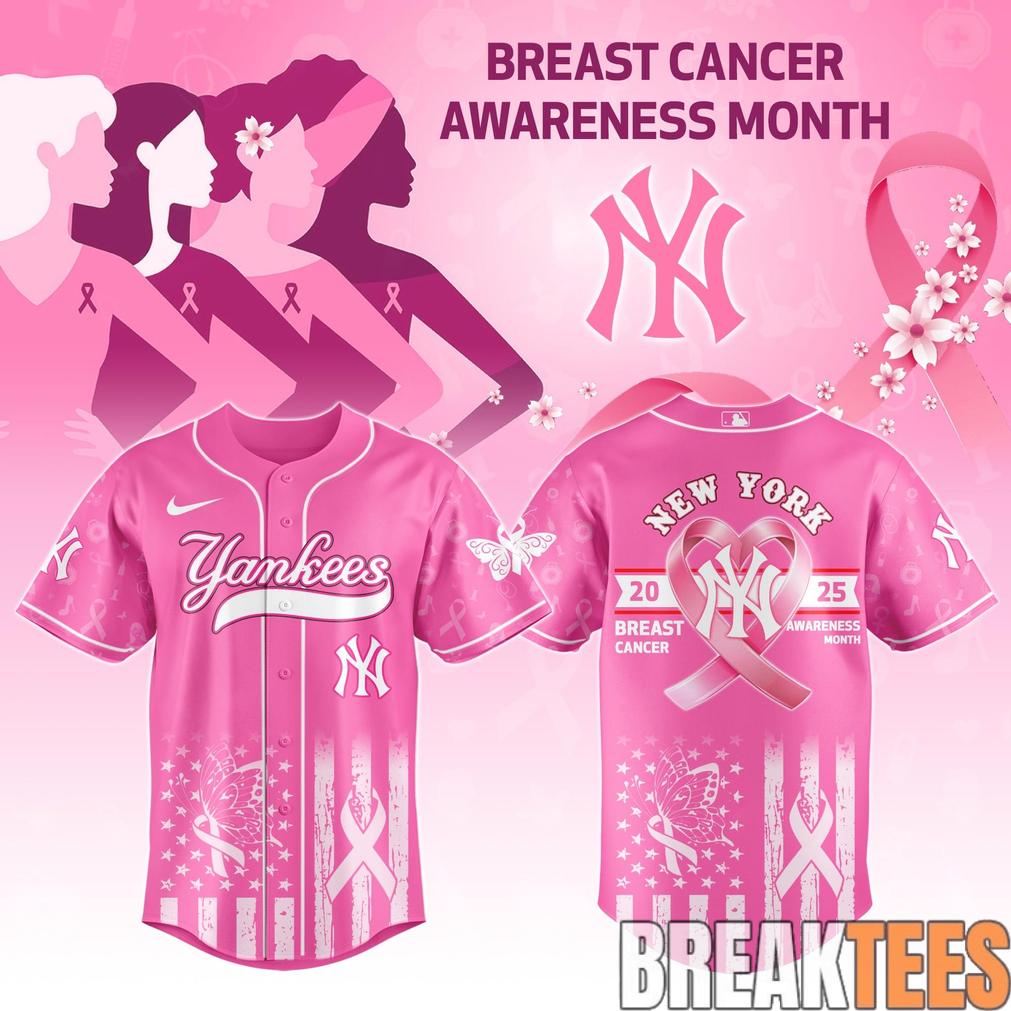 New York Yankees Breast Cancer Awareness Month Limited Edition Baseball Jersey