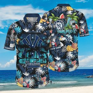 New York Yankees MLB Flower Hawaiian Shirt