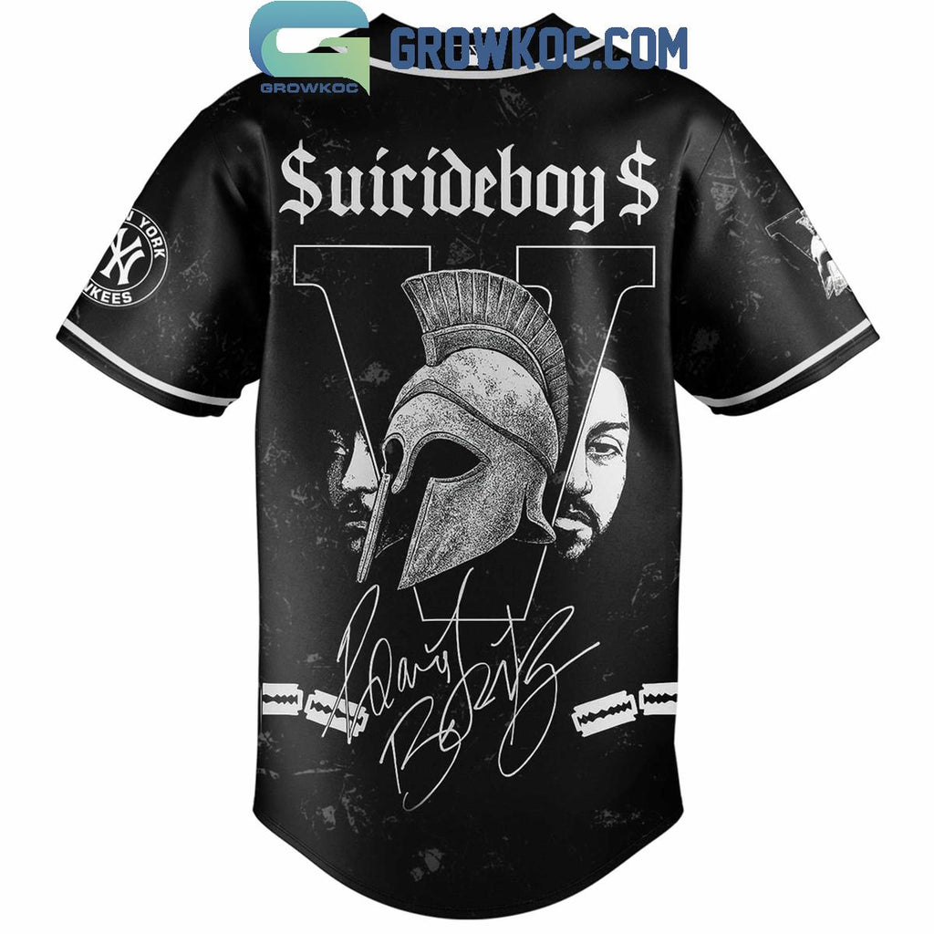 New York Yankees Mix Suicideboys Grey Day 2025 Baseball Jersey